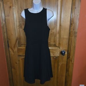 GAP WOMEN'S 211396 BLACK FIT AND FLARE WRAP DRESS SIZE 8-10